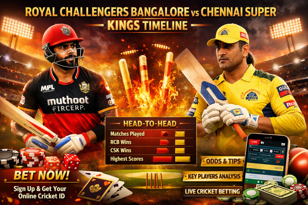 royal challengers bangalore vs chennai super kings timeline