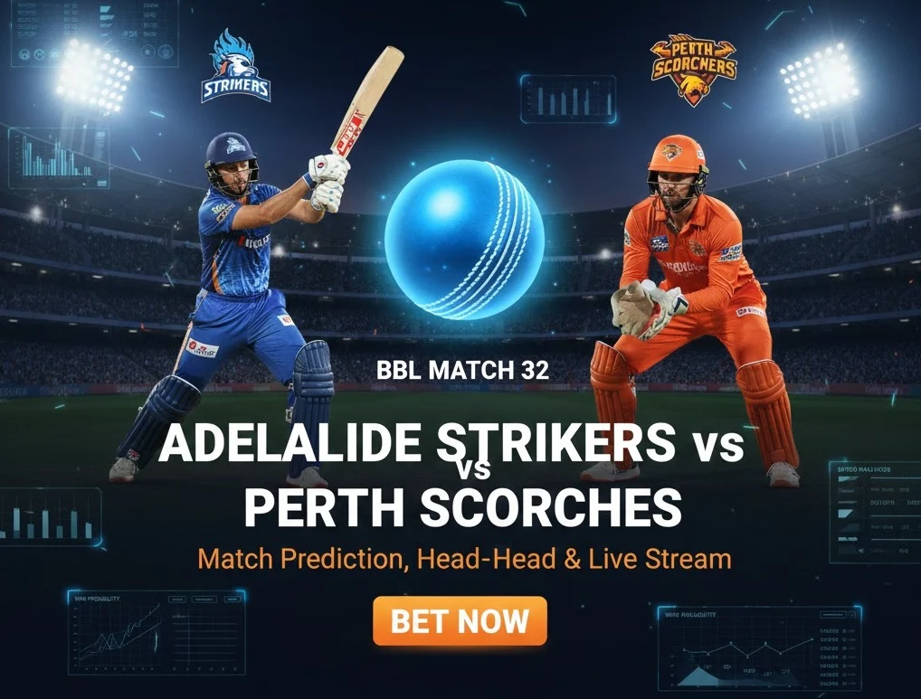 Adelaide Strikers vs Perth Scorchers: BBL Match Prediction Head-to-Head, and Live Stream