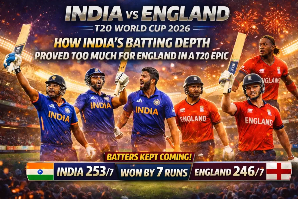 How India’s Batting Depth Proved Too Much for England in a T20 Epic