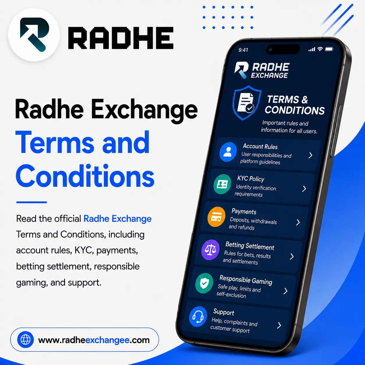 Radhe Exchange Terms and Conditions